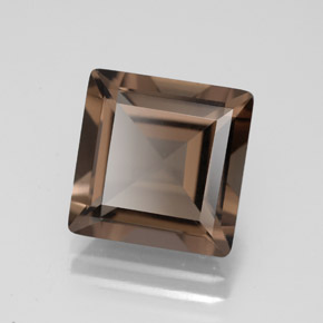 4.30캐럿 천연 스모키 브라운 스모키 쿼츠, 스퀘어, 10.1×10 mm, VVS-VS