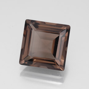 4.15캐럿 천연 스모키 브라운 스모키 쿼츠, 스퀘어, 10×10 mm, VVS
