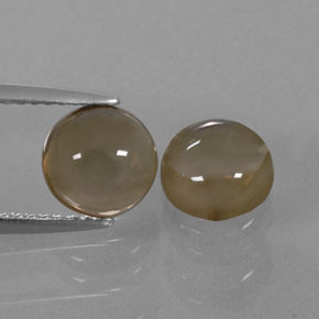 캐럿 천연 스모키 브라운 스모키 쿼츠 보석, 라운드 컷, 7.16 mm, 투명한