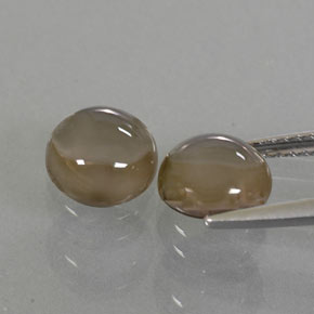 캐럿 천연 스모키 브라운 스모키 쿼츠 보석, 라운드 컷, 7.16 mm, 투명한