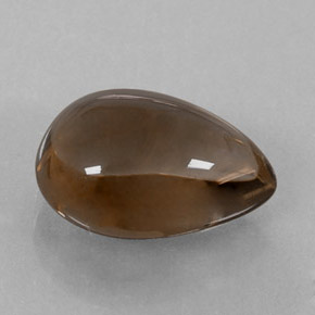 4.03캐럿 천연 스모키 브라운 스모키 쿼츠, 배 모양, 12.7×8.9 mm, 투명한
