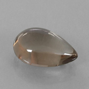 3.17캐럿 천연 스모키 브라운 스모키 쿼츠, 배 모양, 12.4×8.3 mm, 투명한