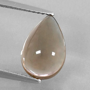 3.68캐럿 천연 스모키 브라운 스모키 쿼츠, 배 모양, 12×8.2 mm, 투명한