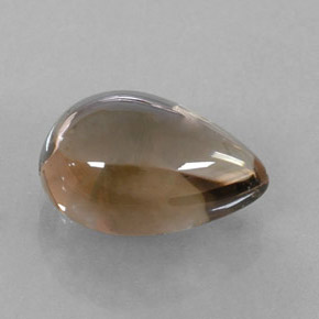 3.68캐럿 천연 스모키 브라운 스모키 쿼츠, 배 모양, 12×8.2 mm, 투명한