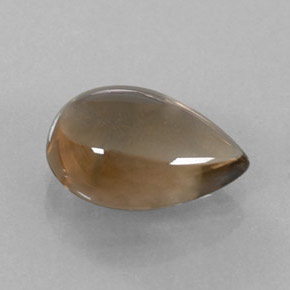 3.04캐럿 천연 스모키 브라운 스모키 쿼츠, 배 모양, 11.8×8.1 mm, 투명한