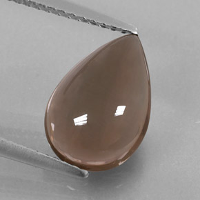 2.99캐럿 천연 스모키 브라운 스모키 쿼츠, 배 모양, 12×8.4 mm, 투명한
