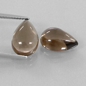 캐럿 천연 스모키 브라운 스모키 쿼츠 보석, 투명한, 11.8×8.1 mm, 투명/반투명
