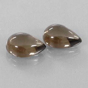 캐럿 천연 스모키 브라운 스모키 쿼츠 보석, 투명한, 11.8×8.1 mm, 투명/반투명