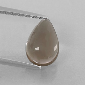 3.26캐럿 천연 스모키 브라운 스모키 쿼츠, 투명한, 11.9×8.1 mm, 투명/반투명