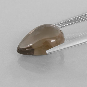 3.26캐럿 천연 스모키 브라운 스모키 쿼츠, 투명한, 11.9×8.1 mm, 투명/반투명