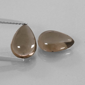 캐럿 천연 스모키 브라운 스모키 쿼츠 보석, 배 모양, 9.7×7.1 mm, 투명한
