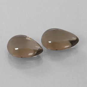 캐럿 천연 스모키 브라운 스모키 쿼츠 보석, 배 모양, 9.7×7.1 mm, 투명한