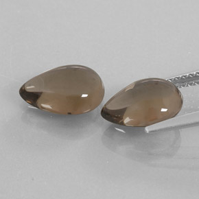 캐럿 천연 스모키 브라운 스모키 쿼츠 보석, 배 모양, 9.7×7.1 mm, 투명한