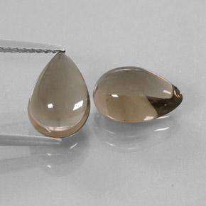 캐럿 천연 스모키 브라운 스모키 쿼츠 보석, 배 모양, 10×7 mm, 투명한