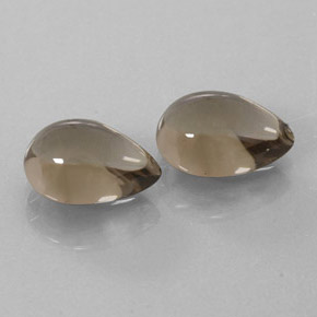 캐럿 천연 스모키 브라운 스모키 쿼츠 보석, 배 모양, 10×7 mm, 투명한
