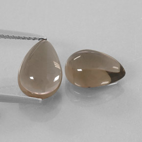 캐럿 천연 스모키 브라운 스모키 쿼츠 보석, 배 모양, 10×7.1 mm, 투명한