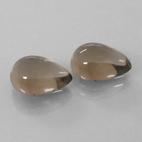 캐럿 천연 스모키 브라운 스모키 쿼츠 보석, 배 모양, 10×7.1 mm, 투명한