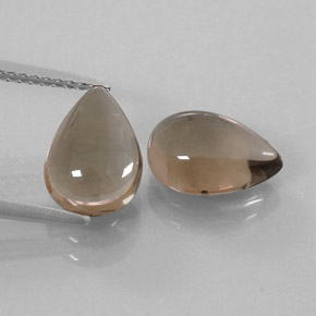 캐럿 천연 스모키 브라운 스모키 쿼츠 보석, 배 모양, 10×7.1 mm, 투명한