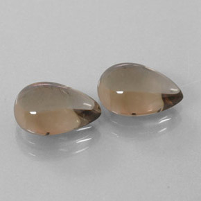 캐럿 천연 스모키 브라운 스모키 쿼츠 보석, 배 모양, 10×7.1 mm, 투명한