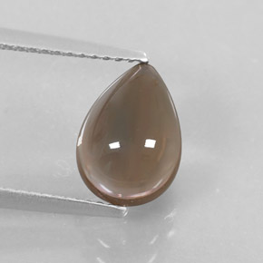 2.51캐럿 천연 스모키 브라운 스모키 쿼츠, 배 모양, 10.2×7.3 mm, 투명한