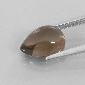 2.51캐럿 천연 스모키 브라운 스모키 쿼츠, 배 모양, 10.2×7.3 mm, 투명한