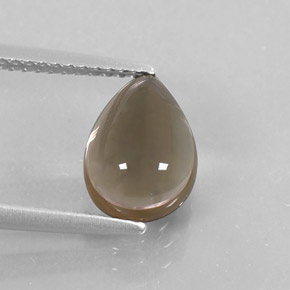 2.34캐럿 천연 스모키 브라운 스모키 쿼츠, 배 모양, 10×7.3 mm, 투명한