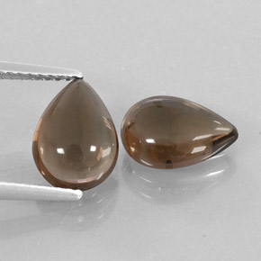 캐럿 천연 스모키 브라운 스모키 쿼츠 보석, 배 모양, 9.7×7.2 mm, 투명한