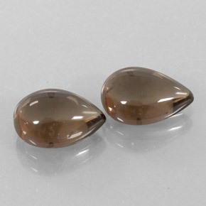 캐럿 천연 스모키 브라운 스모키 쿼츠 보석, 배 모양, 9.7×7.2 mm, 투명한