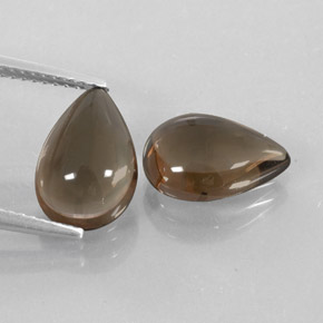 캐럿 천연 스모키 브라운 스모키 쿼츠 보석, 배 모양, 11.7×8.2 mm, 투명한