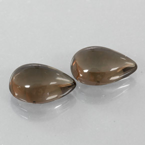 캐럿 천연 스모키 브라운 스모키 쿼츠 보석, 배 모양, 11.7×8.2 mm, 투명한