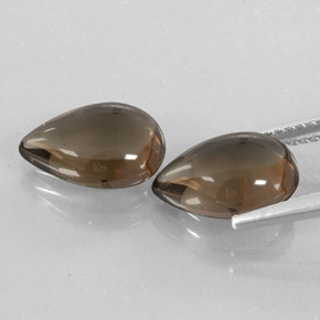 캐럿 천연 스모키 브라운 스모키 쿼츠 보석, 배 모양, 11.7×8.2 mm, 투명한
