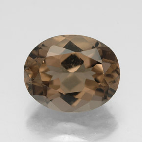 2.57캐럿 천연 스모키 브라운 스모키 쿼츠, 타원형 컷, 10.1×8.1 mm, VVS-VS