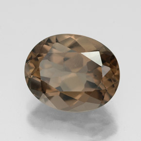 2.57캐럿 천연 스모키 브라운 스모키 쿼츠, 타원형 컷, 10.1×8.1 mm, VVS-VS