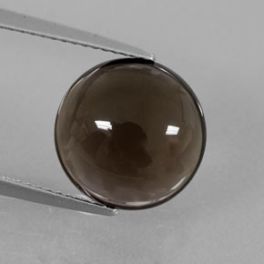 6.24캐럿 천연 스모키 브라운 스모키 쿼츠, 투명한, 12.26 mm, 투명/반투명