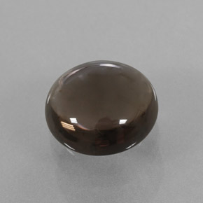 6.24캐럿 천연 스모키 브라운 스모키 쿼츠, 투명한, 12.26 mm, 투명/반투명