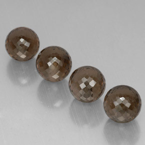 캐럿 천연 스모키 브라운 스모키 쿼츠 보석, 구형 / 볼, 9.98 mm, VVS-VS