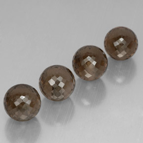 캐럿 천연 스모키 브라운 스모키 쿼츠 보석, 구형 / 볼, 9.98 mm, VVS-VS