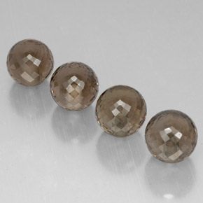 캐럿 천연 스모키 브라운 스모키 쿼츠 보석, 구형 / 볼, 10.16 mm, VVS-VS
