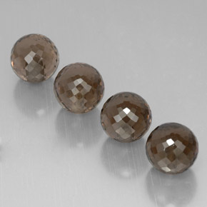 27.27캐럿 천연 Chocolate Brown  스모키 쿼츠 보석, 구형 / 볼, 10.02 mm, VVS-VS