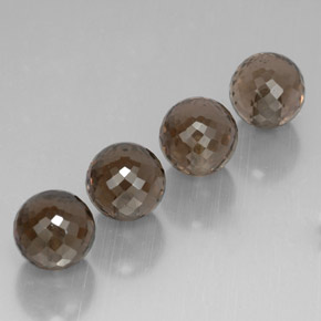 27.27캐럿 천연 Chocolate Brown  스모키 쿼츠 보석, 구형 / 볼, 10.02 mm, VVS-VS