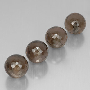 캐럿 천연 스모키 브라운 스모키 쿼츠 보석, 구형 / 볼, 10.11 mm, VVS-VS