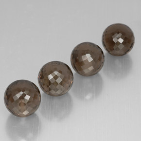 캐럿 천연 스모키 브라운 스모키 쿼츠 보석, 구형 / 볼, 10.08 mm, VVS-VS
