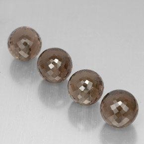 캐럿 천연 스모키 브라운 스모키 쿼츠 보석, 구형 / 볼, 10.00 mm, VVS-VS