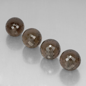 27.48캐럿 천연 Chocolate Brown  스모키 쿼츠 보석, 구형 / 볼, 10.03 mm, VVS-VS