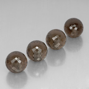 27.48캐럿 천연 Chocolate Brown  스모키 쿼츠 보석, 구형 / 볼, 10.03 mm, VVS-VS