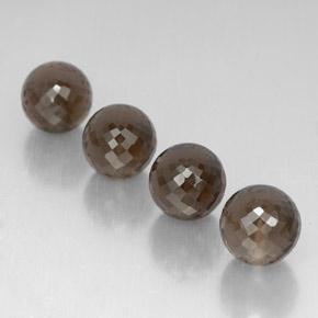 27.69캐럿 천연 초콜릿 브라운 스모키 쿼츠 보석, 구형 / 볼, 10.06 mm, VVS-VS
