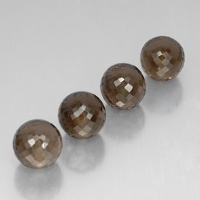 캐럿 천연 스모키 브라운 스모키 쿼츠 보석, 구형 / 볼, 10.01 mm, VVS-VS