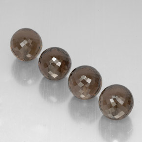27.96캐럿 천연 스모키 브라운 스모키 쿼츠 보석, 구형 / 볼, 10.09 mm, VVS-VS