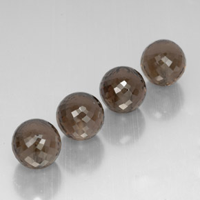 27.96캐럿 천연 스모키 브라운 스모키 쿼츠 보석, 구형 / 볼, 10.09 mm, VVS-VS