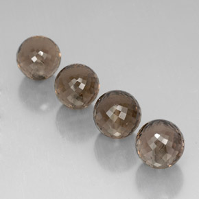 캐럿 천연 스모키 브라운 스모키 쿼츠 보석, 구형 / 볼, 9.99 mm, VVS-VS